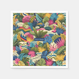 Modern djungelkonst pappersservett