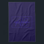 Modern djup Lila Färg | Coola Namn och Monogram Kökshandduk<br><div class="desc">Modern monogrammad namn eller varumärke.</div>
