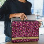 Modern djurtryckning laptop fodral<br><div class="desc">Modern Animal print laptop sleeve kombinerar elegant design med personligens elegans. Fodral har en baksida för djurtryck med rektangulärt utrymme för personanpassning, och accentueras med lyxen men vilden brinner och utrymmet för ditt namn skapar det unikt för dig. Konstruerad med hållbara material som ger utmärkt skydd samtidigt som den slimmade...</div>