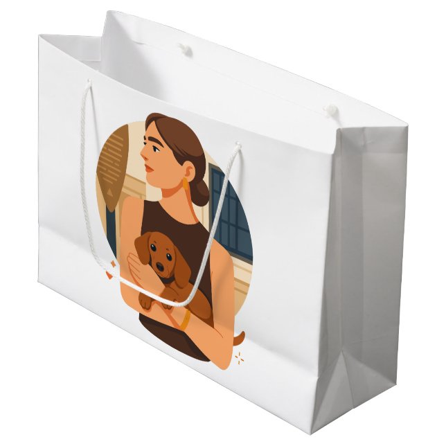 Modern Dog Mom Aesthetic With Cute Puppy (Framsidan Vinklad)