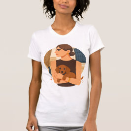 Modern Dog Mom Aesthetic With Cute Puppy T Shirt