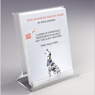 Modern Dog Walker Animal Care Trainer Flygblad
