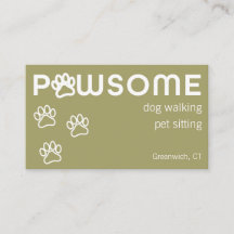 Modern Dog Walker Pet Sitter Pawsome Soft Grönt