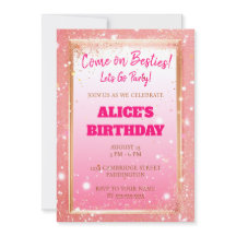 Modern Doll Rosa Glitter Birthday