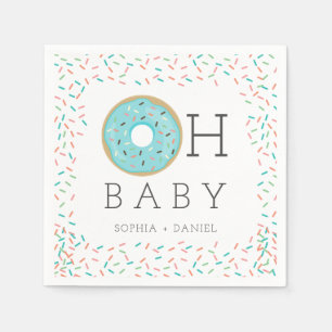 Modern Donut Baby Shower Cocktail Napkin Pappersservett