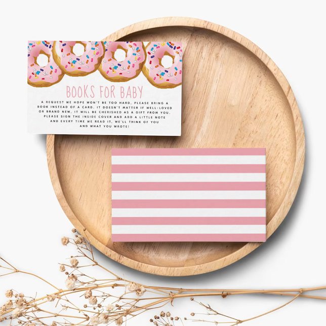 Modern Donut Baby Shower Sprinkle Bokar för Baby Tilläggskort (Skapare uppladdad)