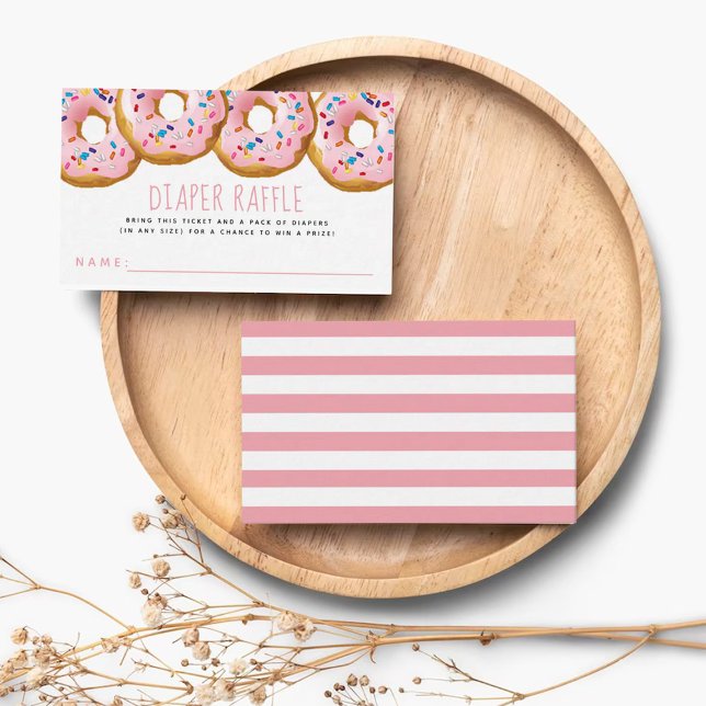 Modern Donut Baby Shower Sprinkle Raffle Biljett Tilläggskort (Skapare uppladdad)