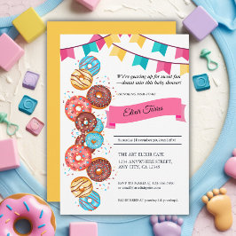 Modern Donut Baby Sprinkles Baby Shower-inbjudan Inbjudningar