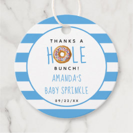 Modern Donut Boys Baby Shower Sprinkle Tack Gåvor Etiketter