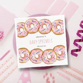 Modern Donut Girls Baby Shower Sprinkle Pappersservett