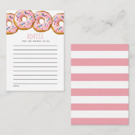 Modern Donut Girls Baby Shower Sprinkle Rådkort
