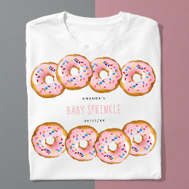 Modern Donut Girls Baby Shower Sprinkle T Shirt