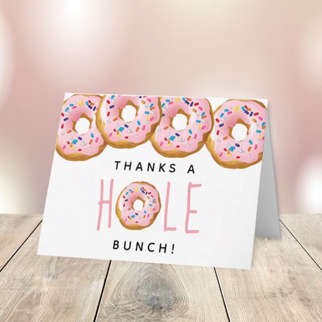 Modern Donut Girls Baby Shower Sprinkle Tack Kort (Skapare uppladdad)