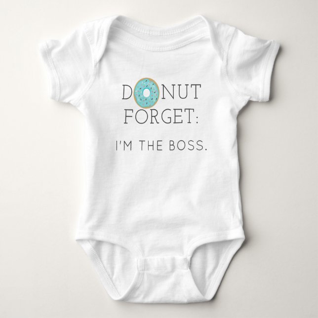 Modern Donut Glöm Baby kroppsdräkt en biet T Shirt (Framsida)