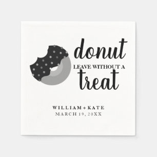 Modern Donut-Lämna utan en treat bröllopsförmån Pappersservett