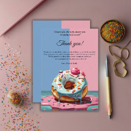 Modern Donut Sprinkles Gender Neutral Baby Shower Tack Kort