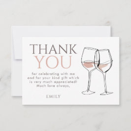 Modern Doodle Wine Glasses Thank You Bridal Shower Tack Kort
