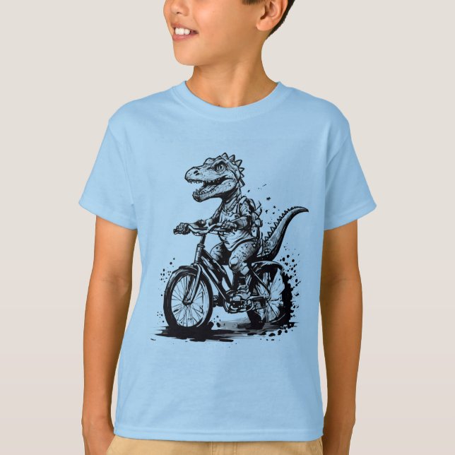 Modern dosoaur på Bike Kids Basic T-shirt - Blu (Framsida)