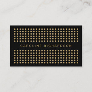 MODERN DOT DESIGN I Affärskortet BLACK/GULD Visitkort