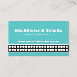 Modern Dots-Affärskortet, turkos Visitkort