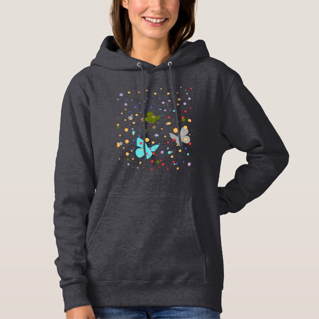 Modern dots & Butterfly, sommarkvinnor T Shirt (Framsida)