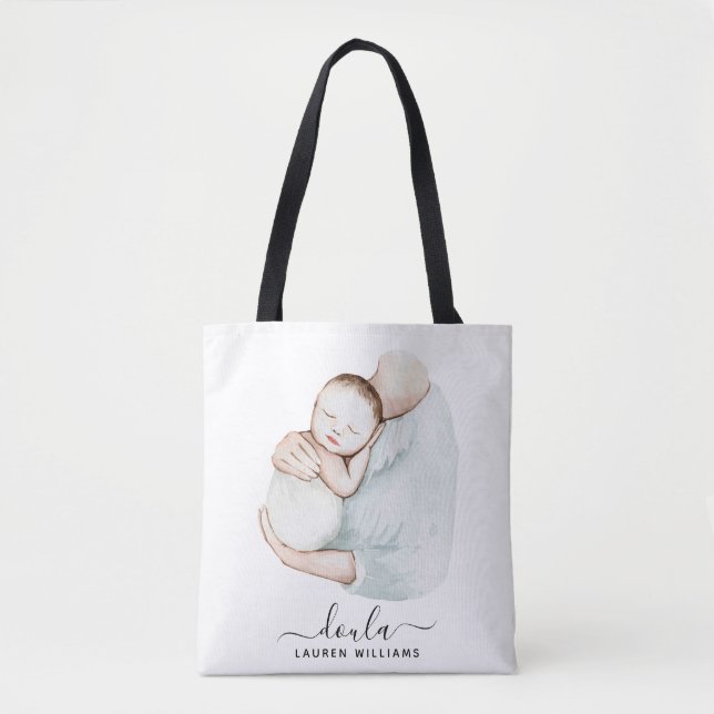 Modern Doula Midfru Birth Labour Gravid Simple Tygkasse (Framsida)