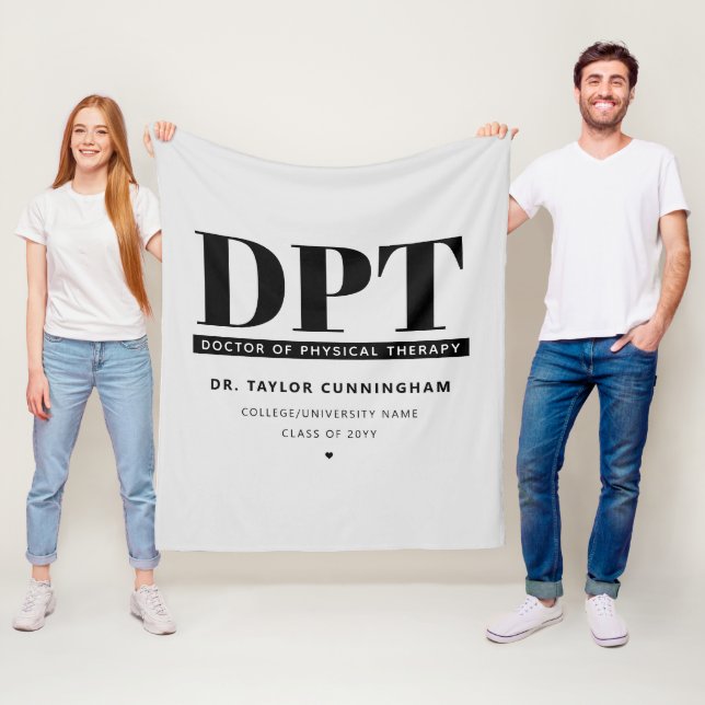 Modern DPT Doktor i Studenten vid fysisk terapi Fleecefilt (På plats)