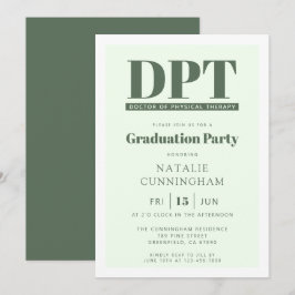 Modern DPT Doktor i Studenten vid fysisk terapi Inbjudningar