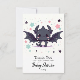 Modern Dragon Baby Shower Tack Kort