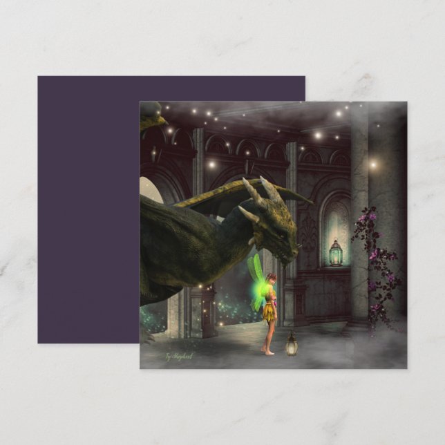 Modern draken och Fairy Fantasy (Fram/baksida)