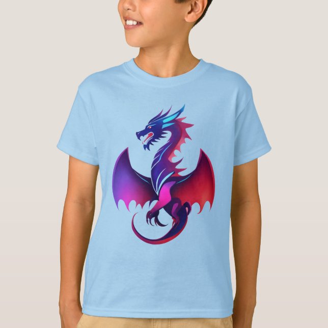 "Modern drakons emblem" designad T Shirt (Framsida)