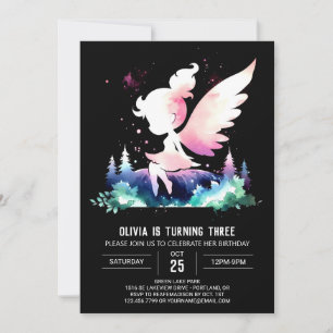 Modern Dreamy Fairy Birthday Inbjudningar
