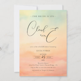 Modern Dreamy Sunset on Cloud 9-Möhippa Inbjudningar