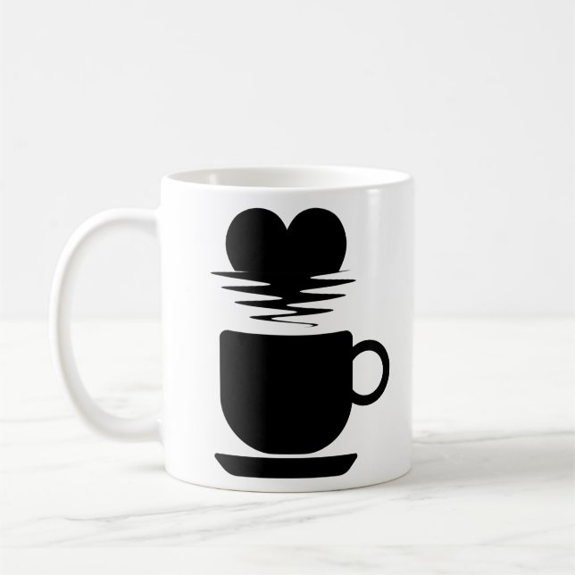 Modern Drickstypografi Kaffemugg (Vänster)