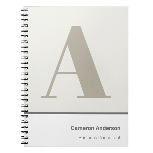 Modern Dristig Minimalistisk Professionell Anteckningsbok (Framsidan)