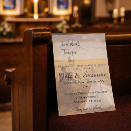 Modern Drömbröllop Två Blir En  Inbjudningar