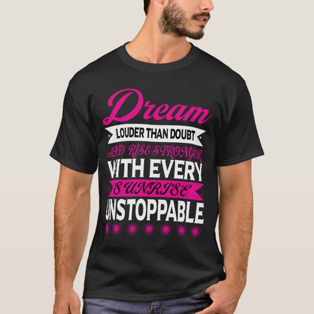 Modern drömtypografi t shirt (Framsida)
