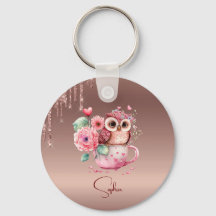 Modern Droppande Roséguld Monogram Personlig Uggle