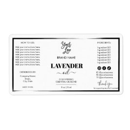 Modern Dropper Flaska-produktetikett, Logotyp Fraktsedel