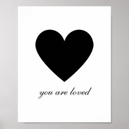 Modern du är älskad poster