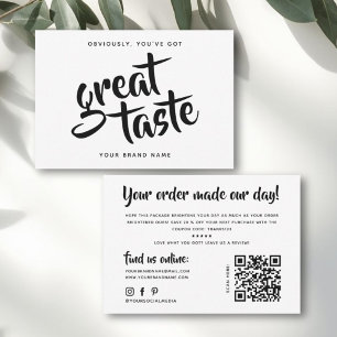 Modern du har en bra smak qr-kod tack kort