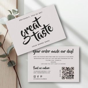 Modern du har stor smak qr-kod tack visitkort