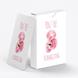 Modern du står inför Rosa Flamingo Casinokort