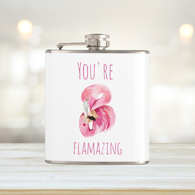 Modern du står inför Rosa Flamingo Fickplunta (Skapare uppladdad)