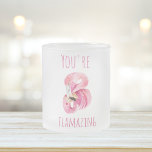 Modern du står inför Rosa Flamingo Frostad Glasmugg<br><div class="desc">Modern du står inför Rosa Flamingo</div>