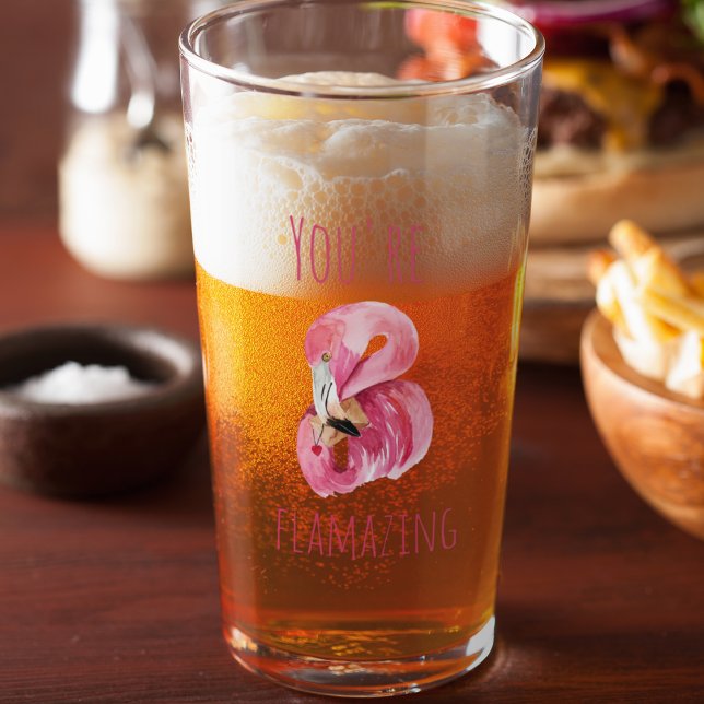 Modern du står inför Rosa Flamingo Glaskopp (Skapare uppladdad)