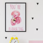 Modern du står inför Rosa Flamingo Poster<br><div class="desc">Modern du står inför Rosa Flamingo</div>