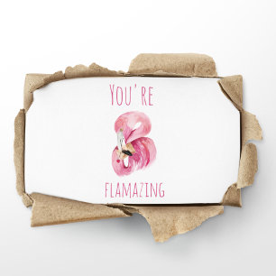 Modern du står inför Rosa Flamingo Visitkort