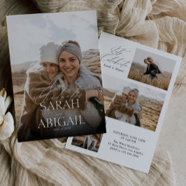 Modern Dubbla Firande Photo Studentfest Inbjudningar