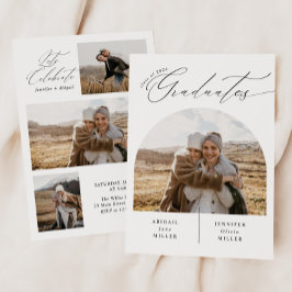 Modern Dubbla Firande Photo Studentfest Inbjudningar